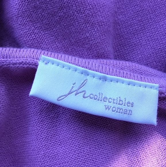 Jh collectables Purple Ltwt Scoop Neck 1X Sweater - Picture 8 of 8